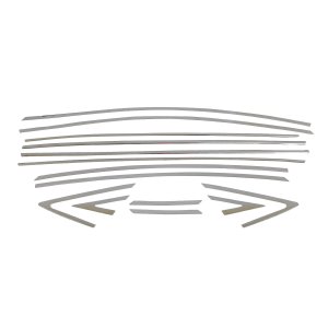 Hyundai Accent Window Trim - Omac - 14 Pcs - Gloss Silver - 2012-2017